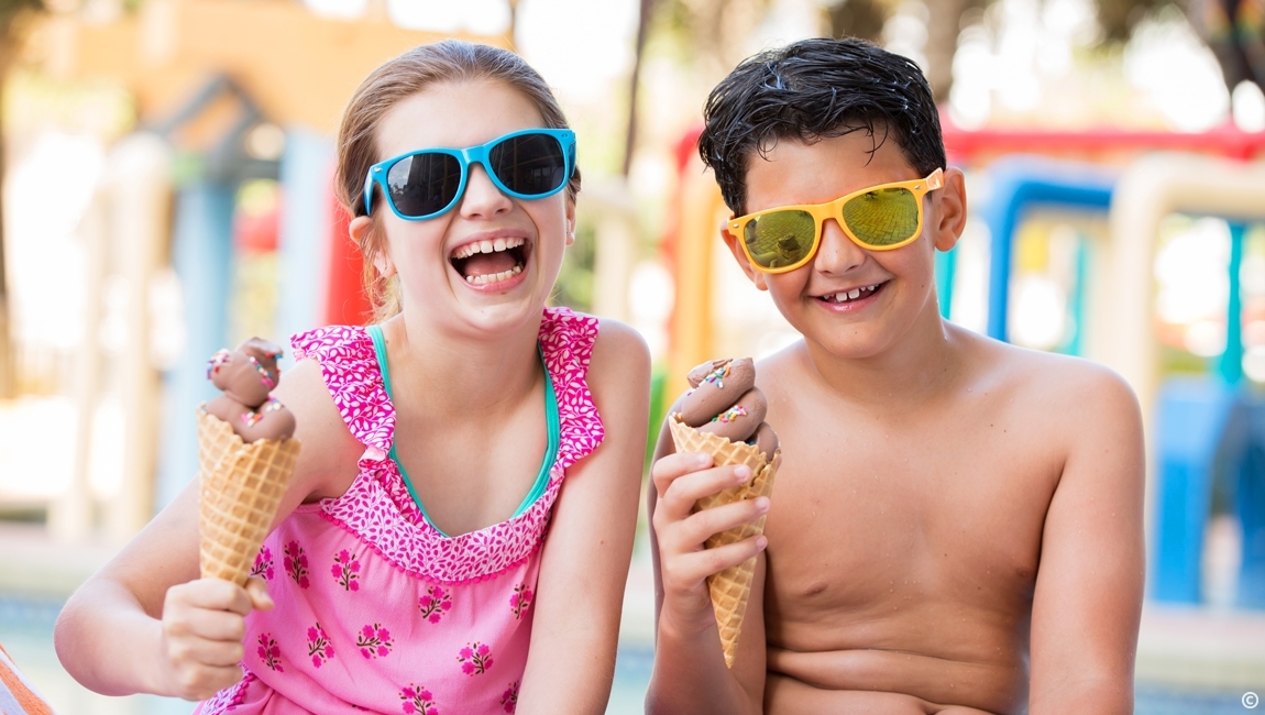 kids enjoying ice cream at the caravelle resort